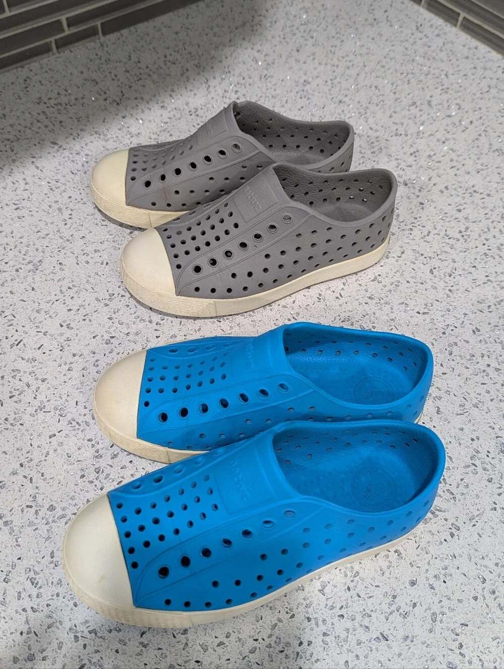 Native Kids Jefferson Slip On Shoes Sneaker Sandal Gray Boy Girl Size 12
